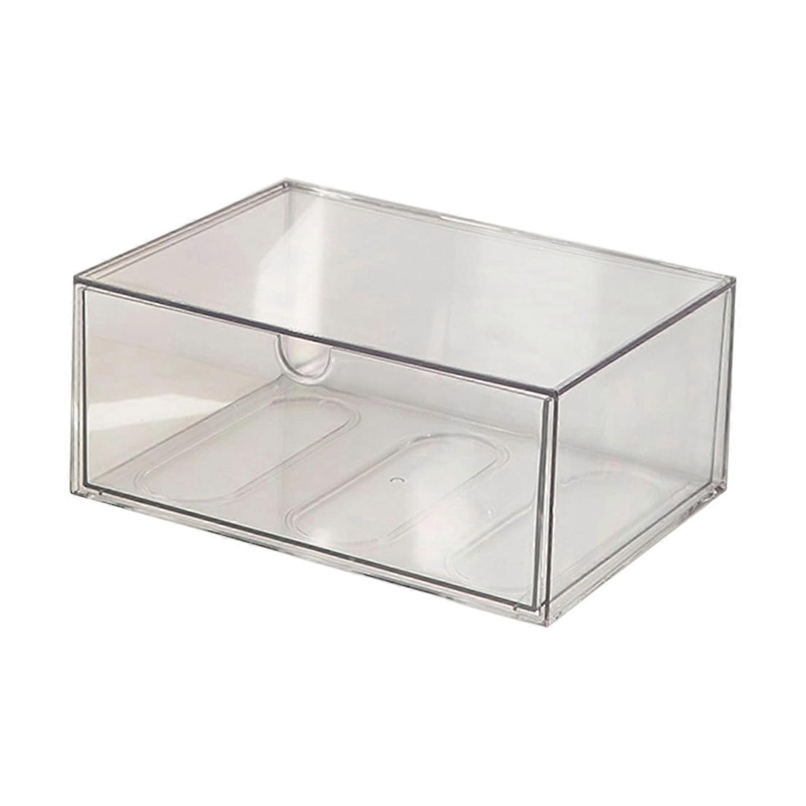 Pack Of 1 Functional Clear Space Saving Stackable Kitchen Organizers Bins With Removable Drawers For Pantries Closet  XL