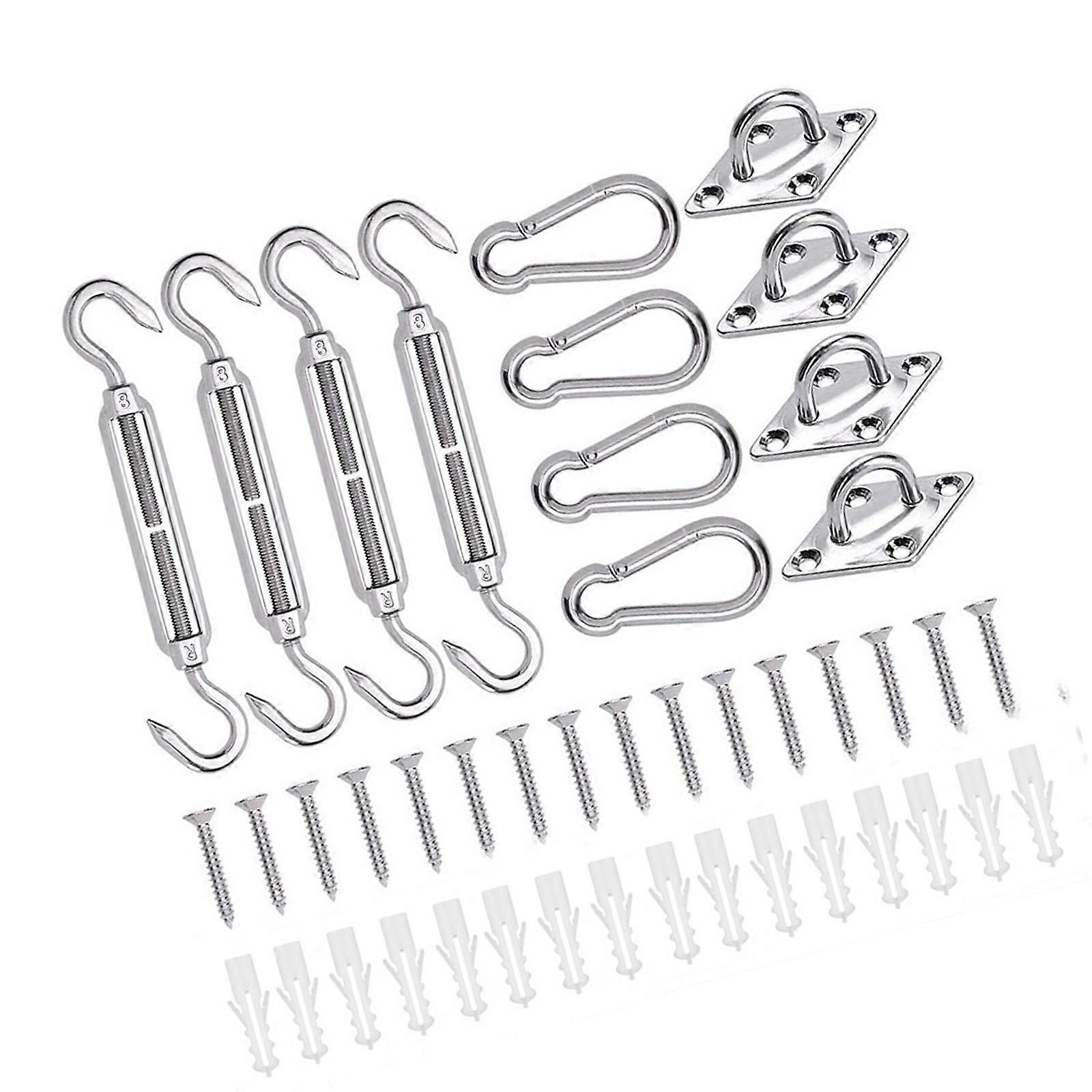 Stainless Sunshade Sail Hardware Awnings Attachments Sunshade Sail Hardware Kits Sunshade Sail Fixing Accessories Set Multicolor