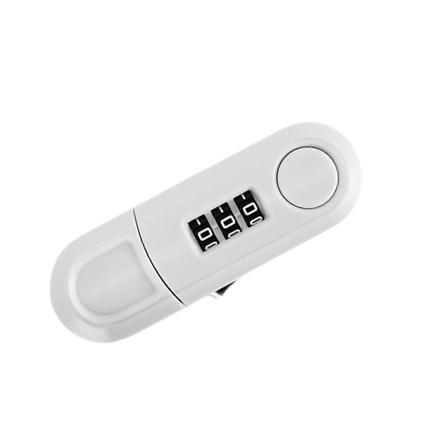 Flexible Installation Cabinet Lock With 10000 Passwords Combinations Durability Security For Home Drawers And Storage  White
