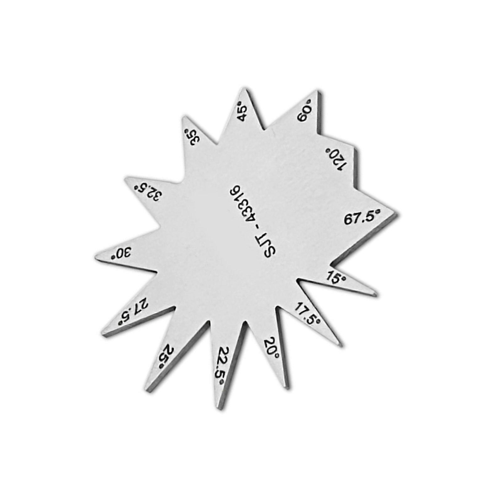 Metal Angles Gauge Woodworking Measurement Gauge 15-120 Degree Multifunction Gauge Measuring Angles Tool Rustproof Multicolor