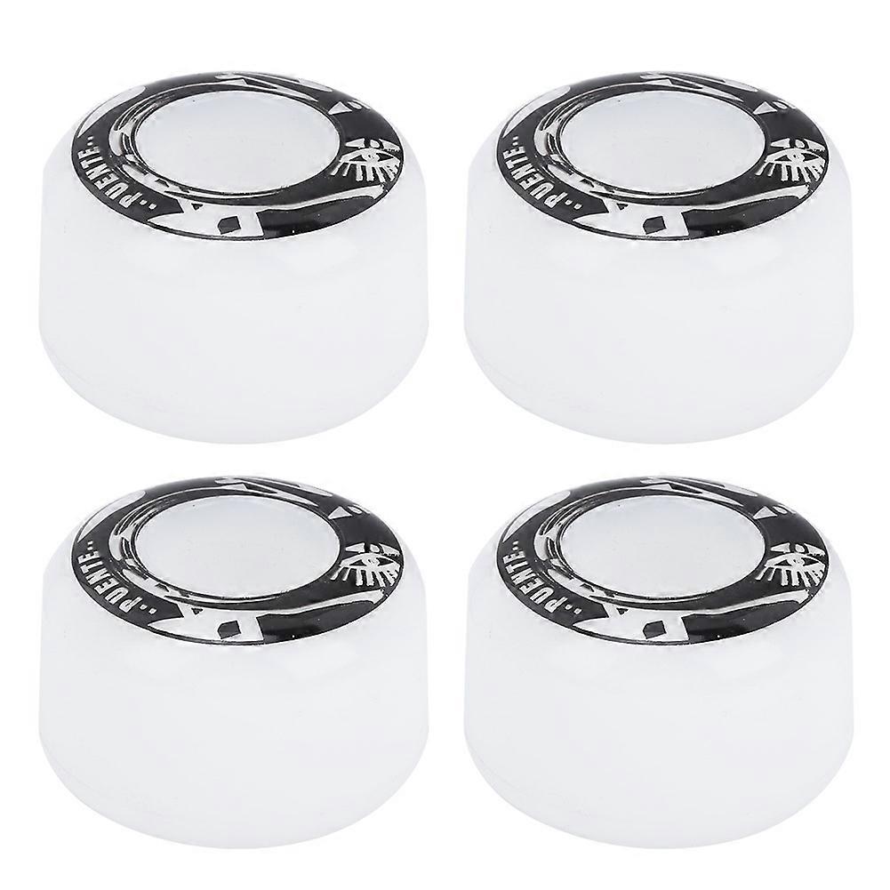 4Pcs/Set High Elasticity PU Fish Board Skateboard Wheels Replacement Accessorieswhite with pattern