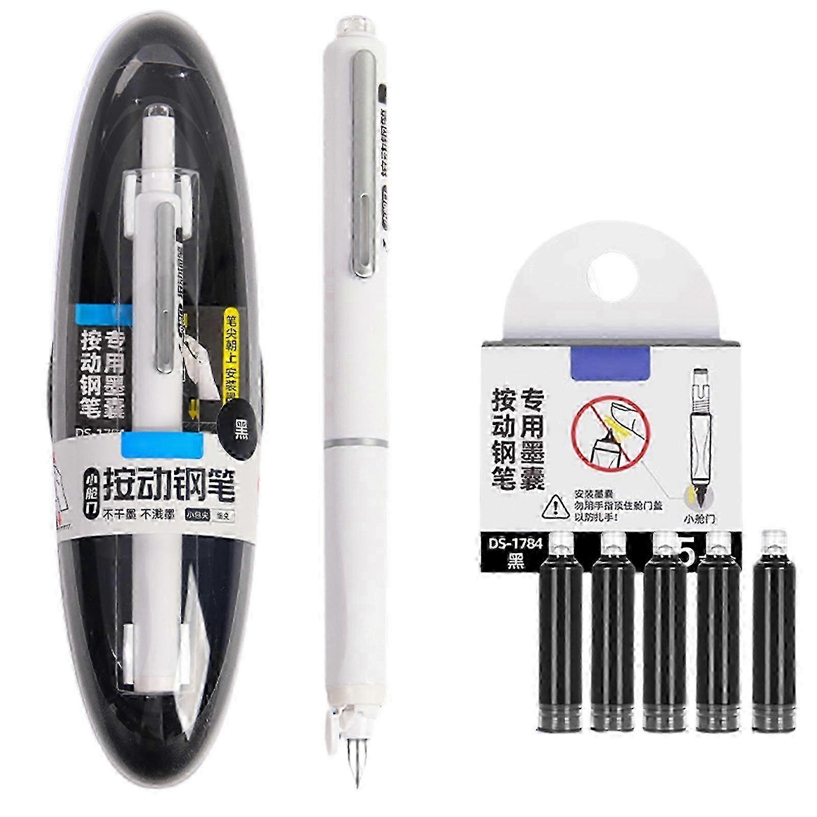 Retractable Fountain Pen Fine Nib Set Multipurpose Smoothing Ink Pen Birthday Present