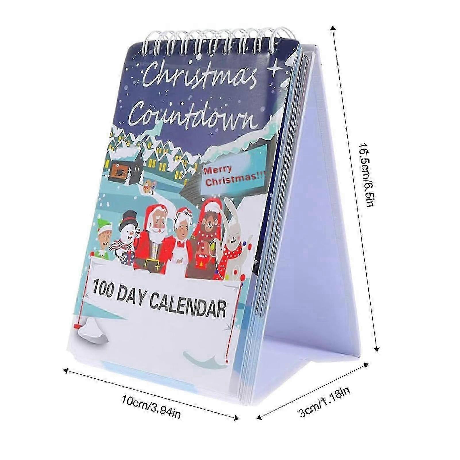 Tear-off Style Advent Calendar for 100 Day Christmas Countdown