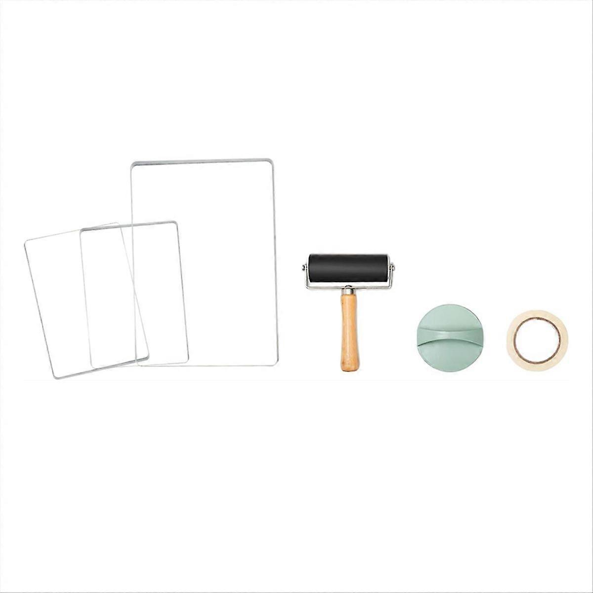 Gel Printing Plate Kit - 5x7" & 8x10" Reusable Gelli Plates for Monoprinting, Eco-Friendly,Easy to C