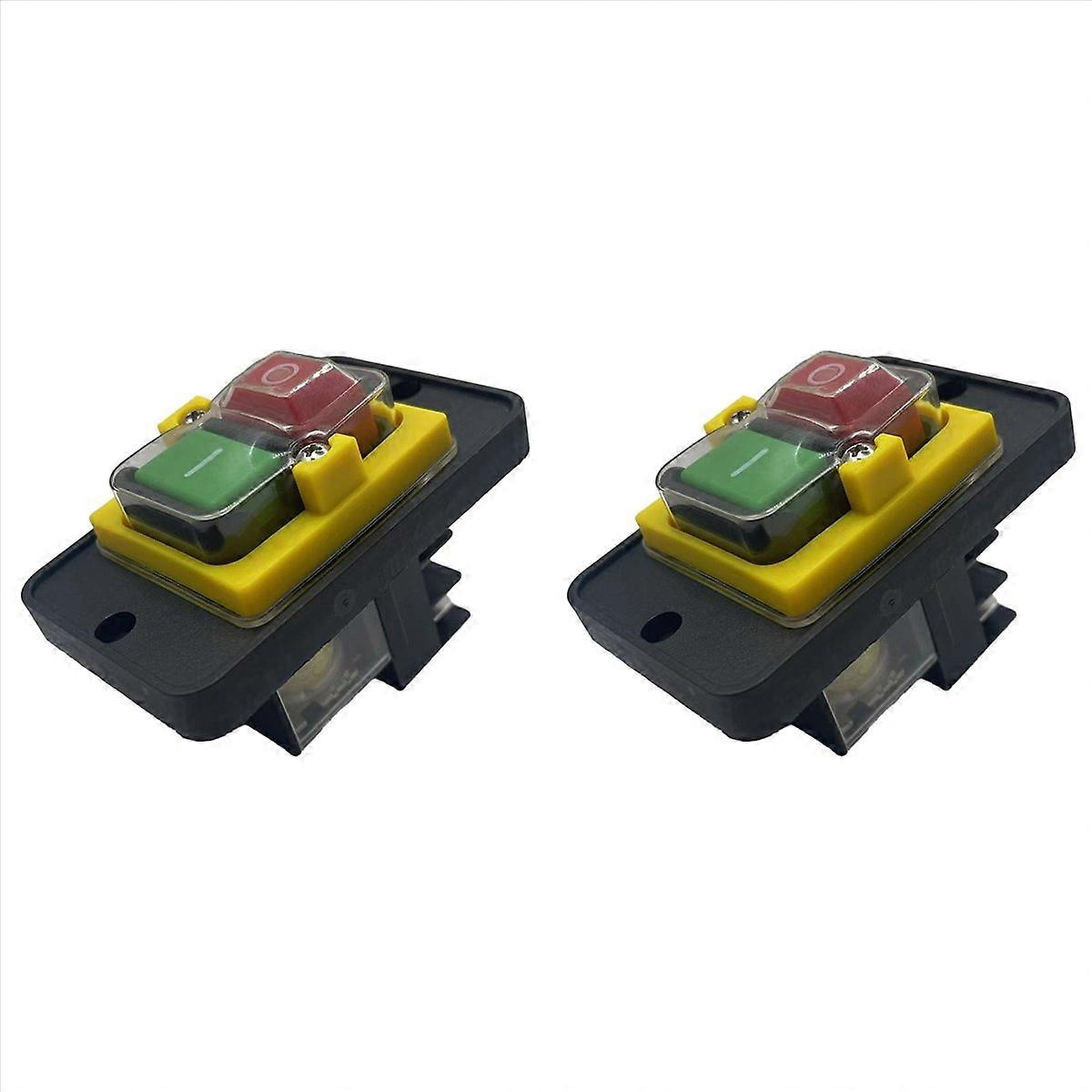 2X KJD12-14 Built-in / Device Switch Magnetic Switch 6 Pin 230V Stop Push Button Switch