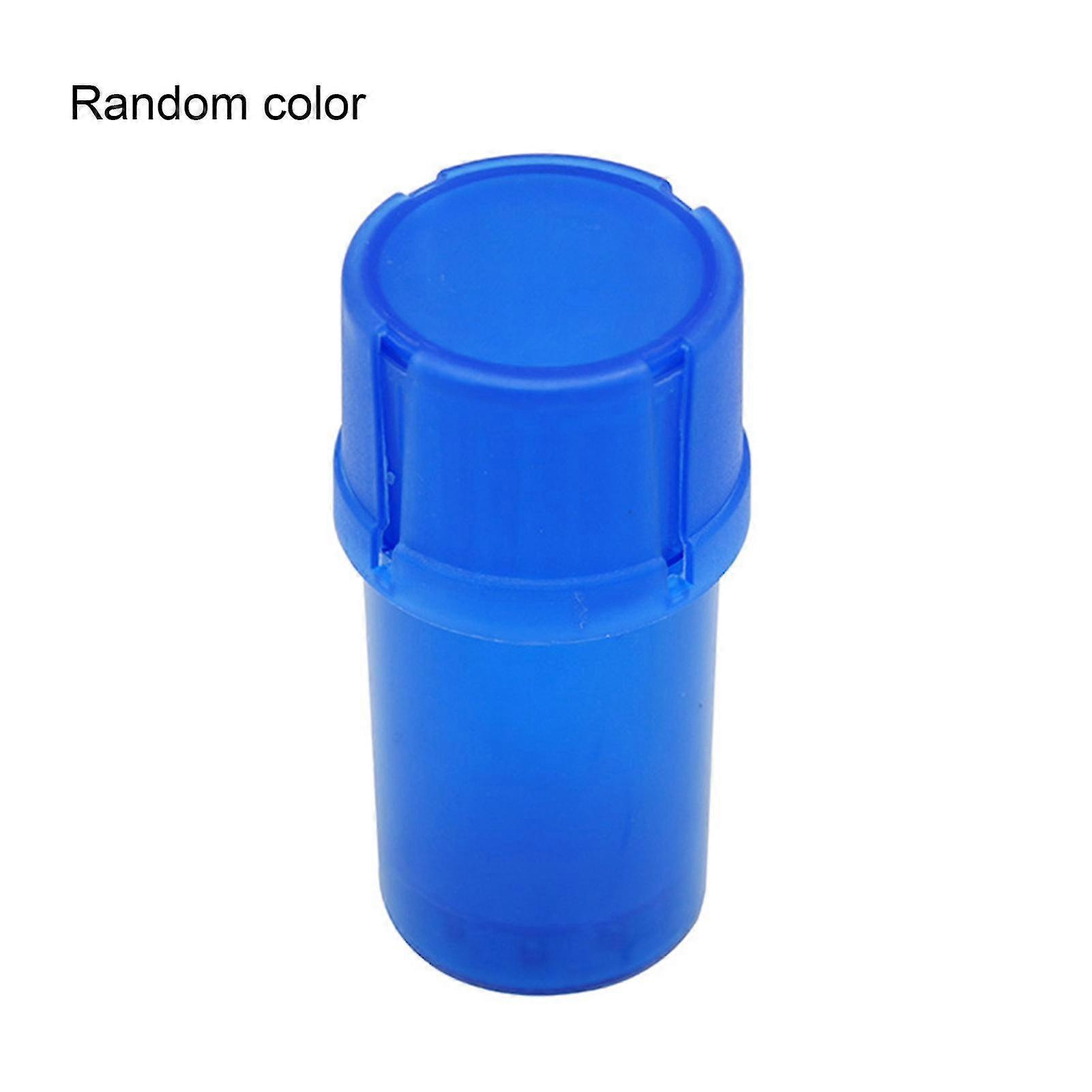 2-in-1 Portable Herb Grinder with Storage Container, 2-Layer Plastic Crusher for Home Use
