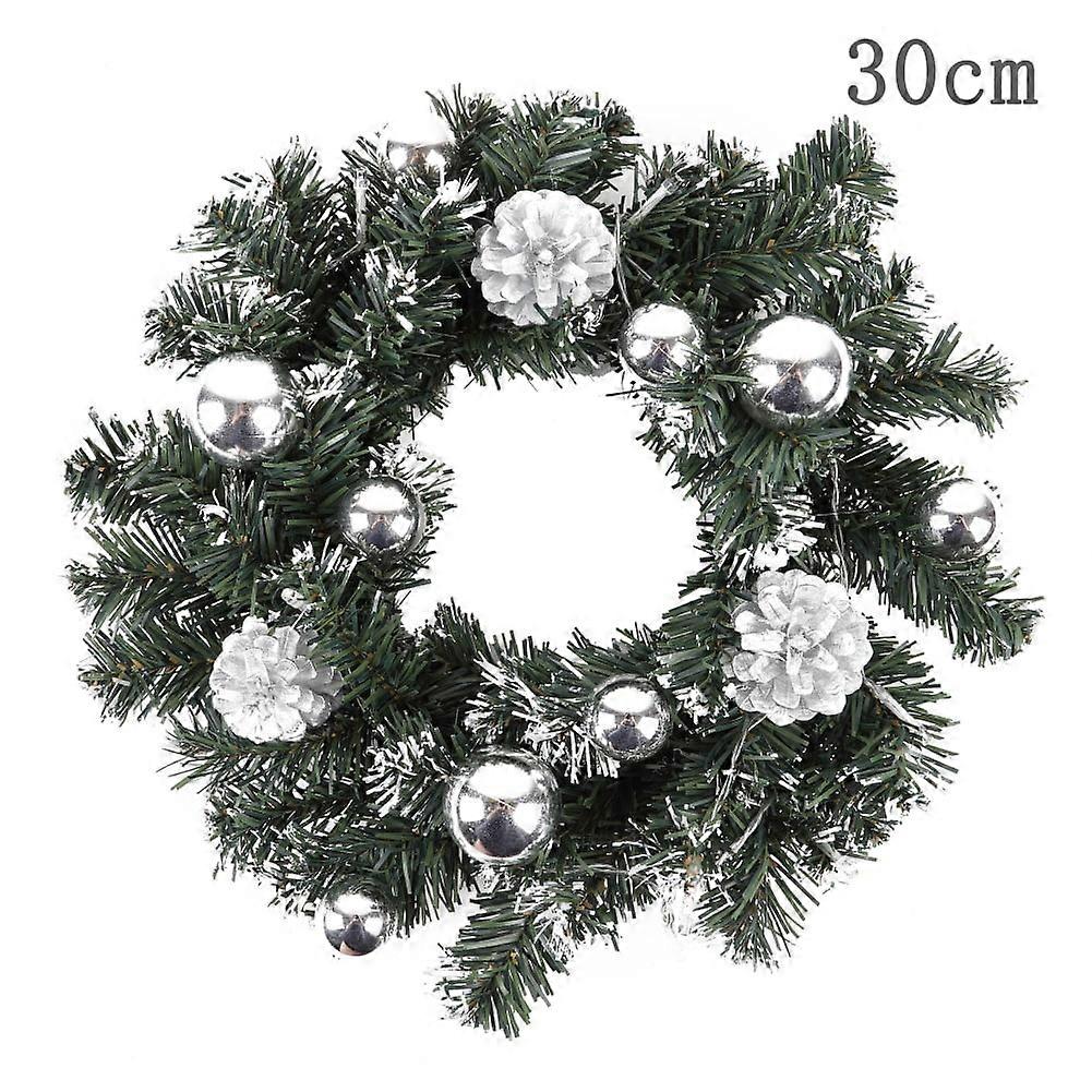 Artificial Christmas Wreath Flocked with Mixed Decorations Poseca