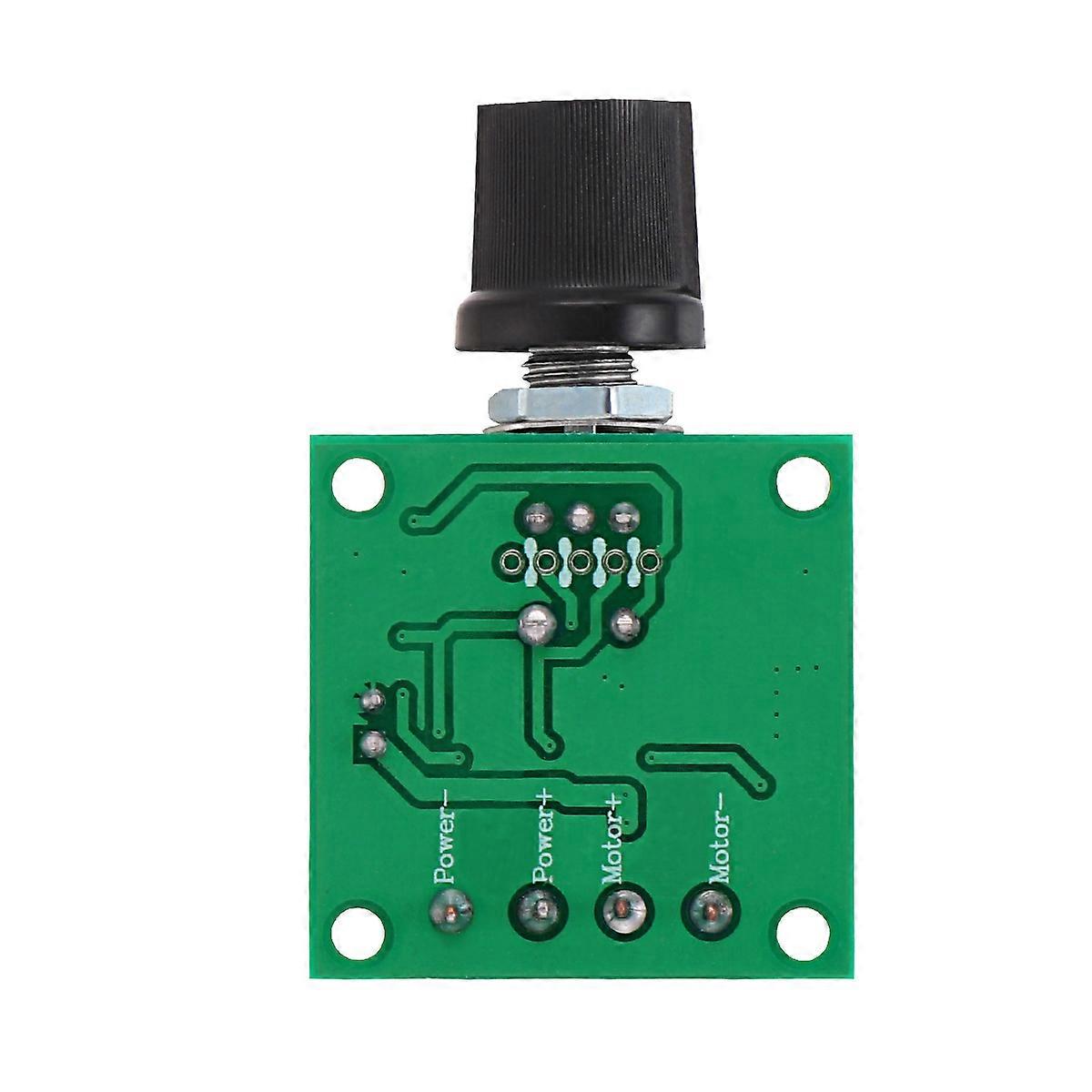 DC Motor Controller 2A PWM Regulator for DC Motors with Stable Performance and Dark Green Plastic Metal Body