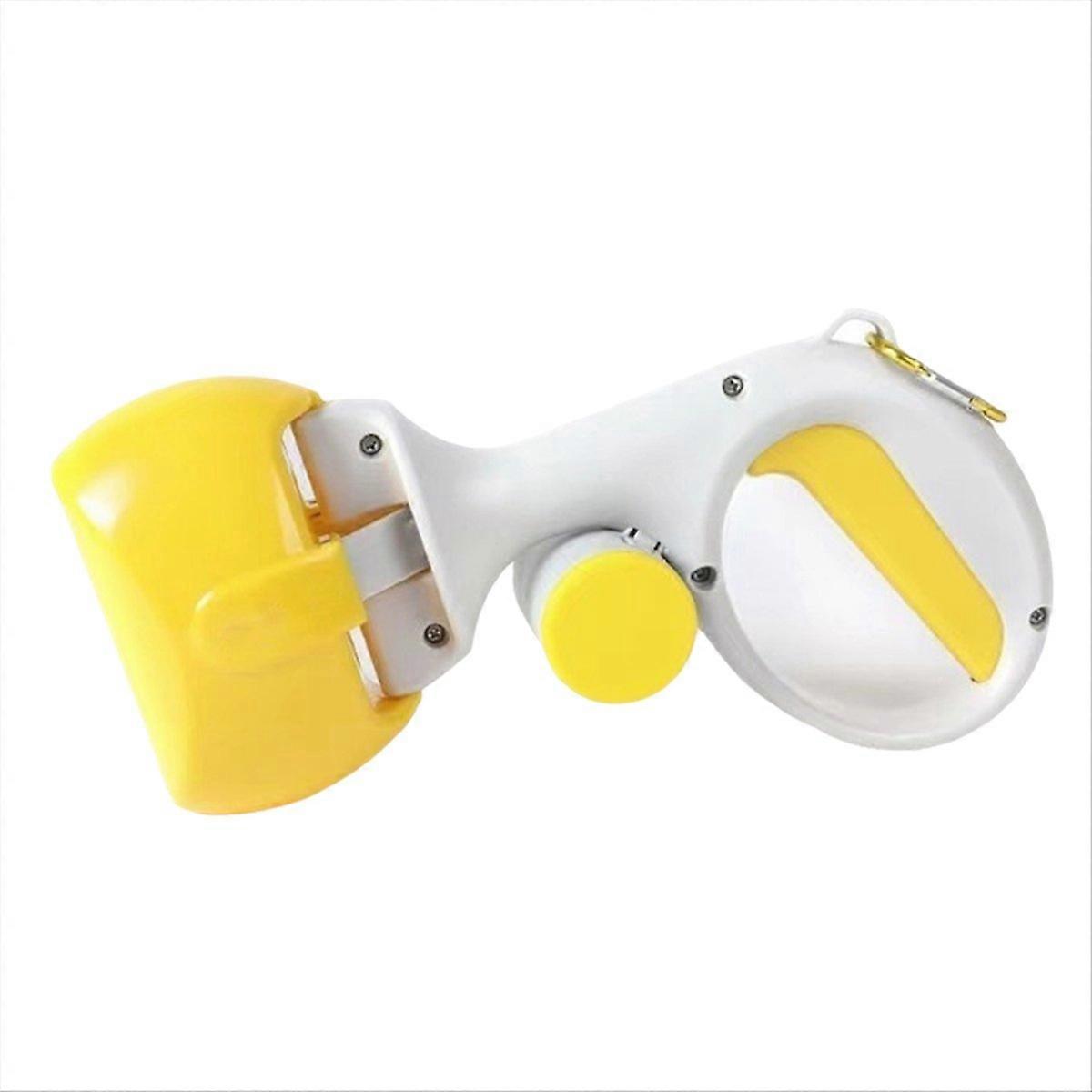 Pala para heces de perro, mango largo, color amarillo