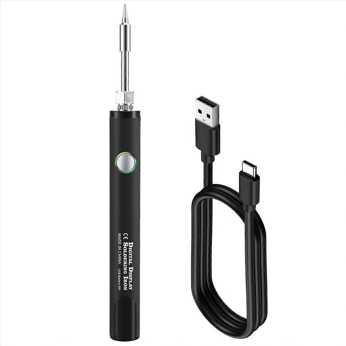 510 Thread Mini Soldering Iron Kit 3-Gear Adjustable Voltage Black