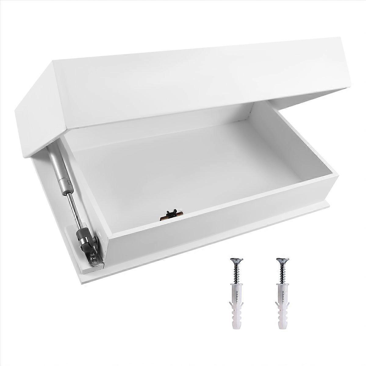 Solid Wood Floating Shelf with Hidden Compartment Home Decor A