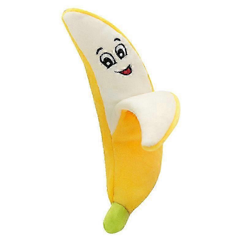 Dog Squeaky Toys, Fruits And Vegetables Plush Chew Soft Doll Pack(banana)