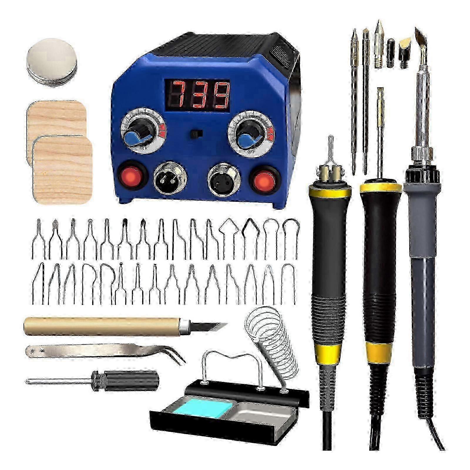 Pirografi Kalem Uçları ile Ahşap Yakma Kiti Pratik Yetişkinler Odun Yakıcı Araçlar Stil A