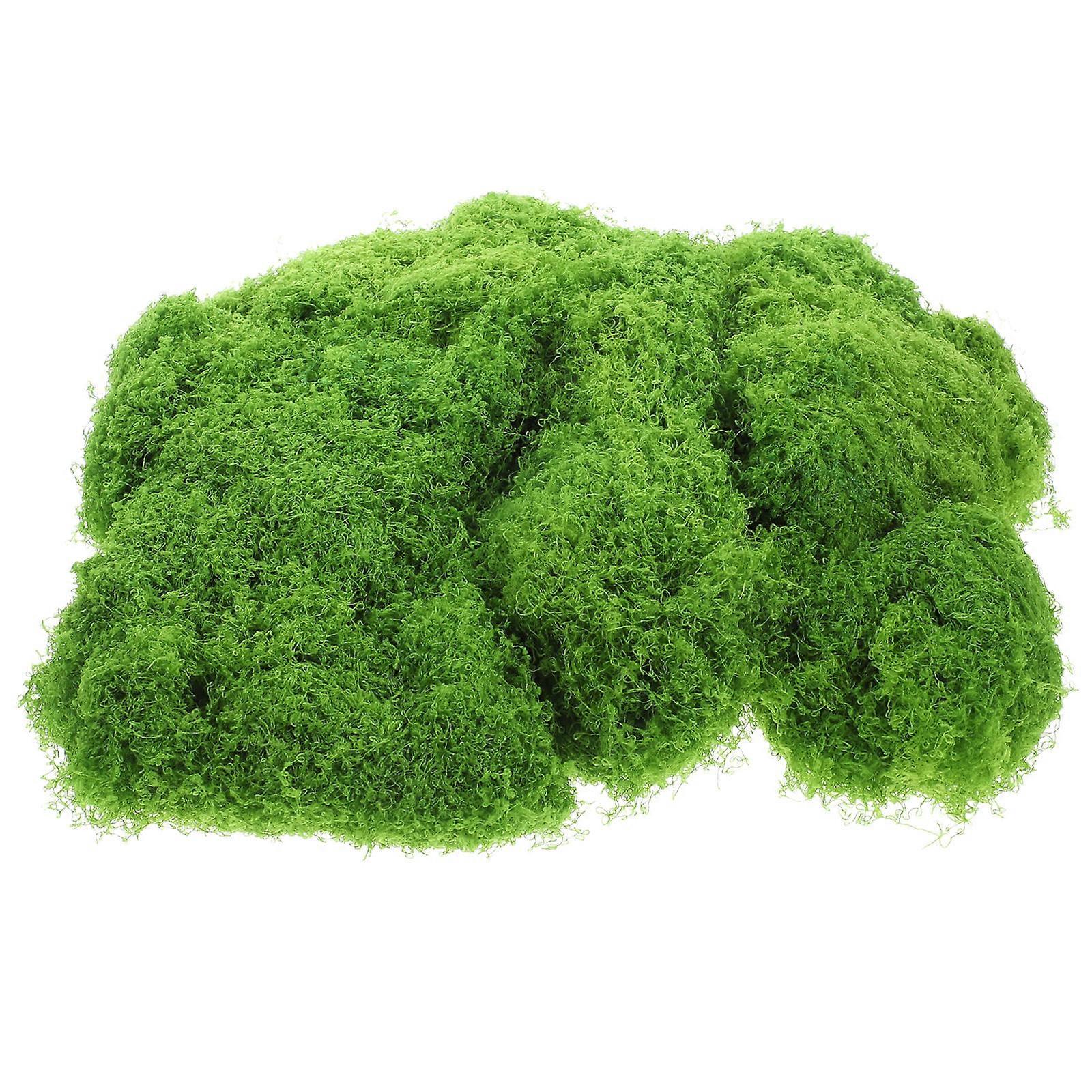 Craft Moss Potted Plants Artificial Decor for Crafts 3Sets Light Green