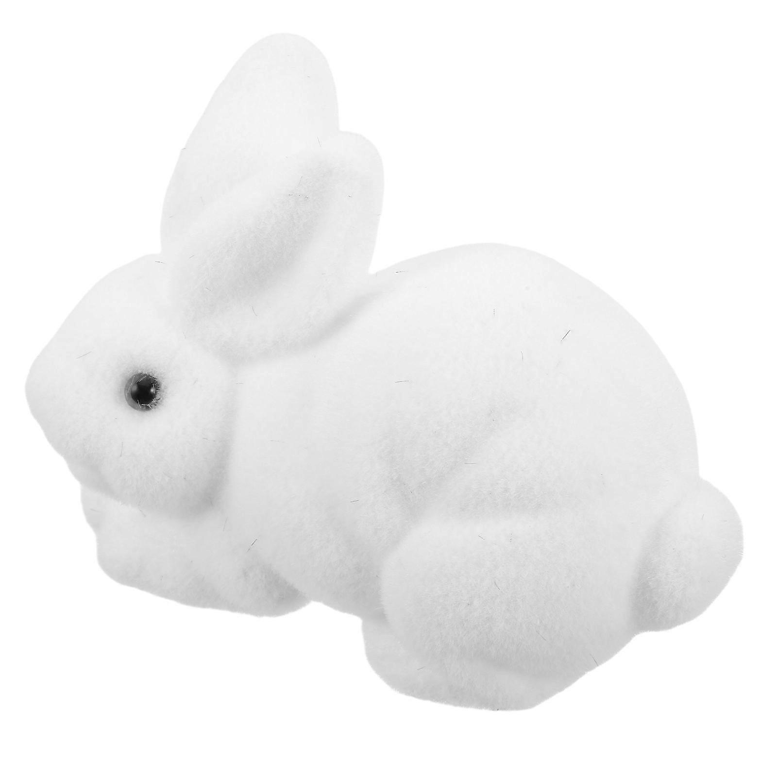 White Easter Bunny Craft Foam Rabbit Decoration for 5Pcs Ornament