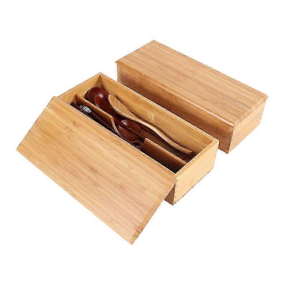 Organized Space With Carbonate Bamboo Organizer, Exquisite Flatware Storage, Elegant Design For Multi-functional Use
