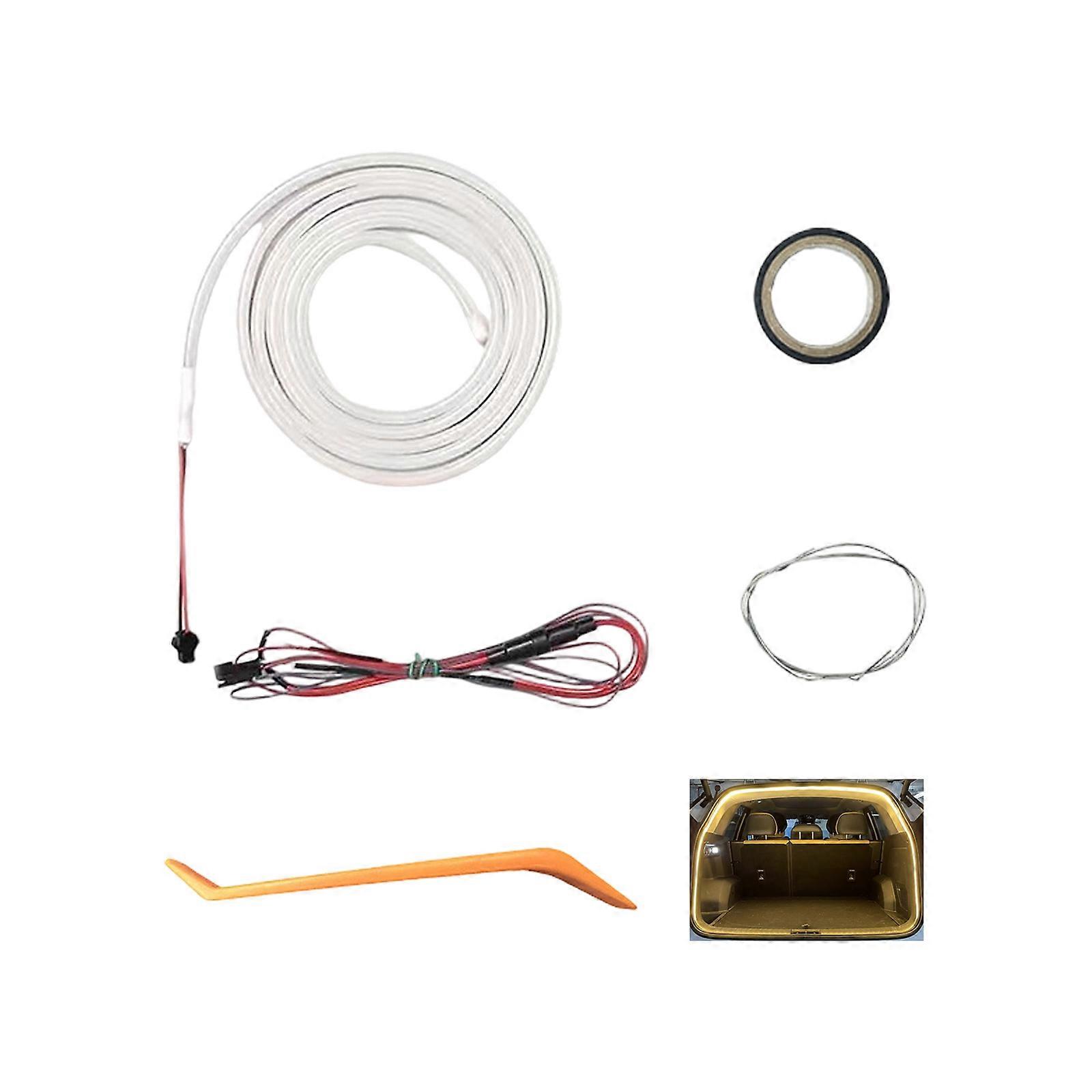 Enhances Car Trunk Lamp Visibilities LED Atmosphere Light Strips Waterproof Flexible Easy Install For All Vehicle Models Multicolor