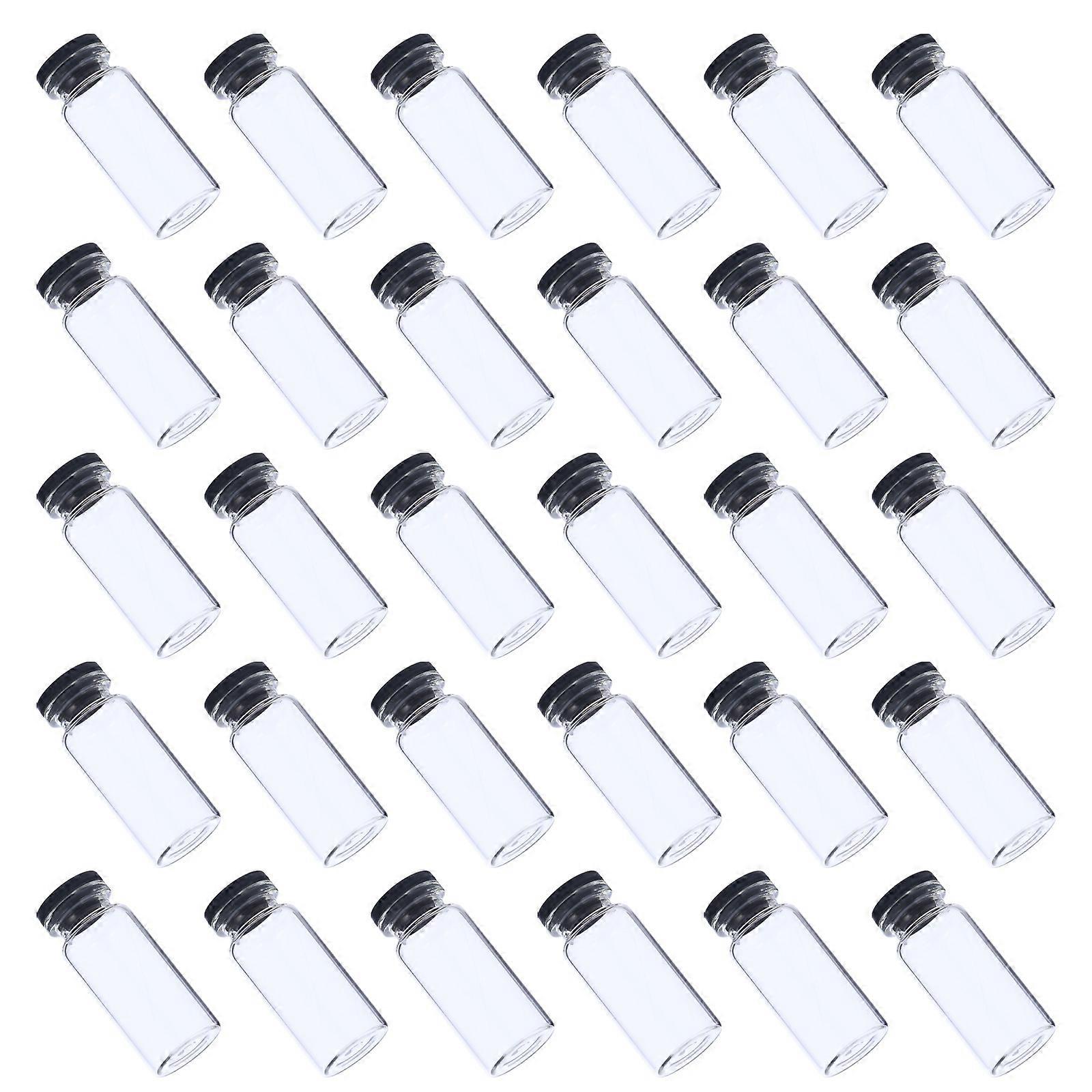 Borosilicate Glass Bottle for Storage 30Pcs Clear Vials with Caps