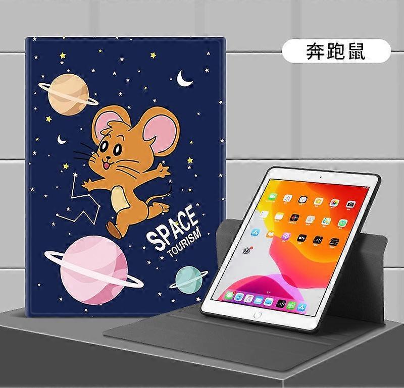 Case For Ipad 2/3/4 Rotate-running Mouse Rotate 2-inch Horizontal Vertical Support