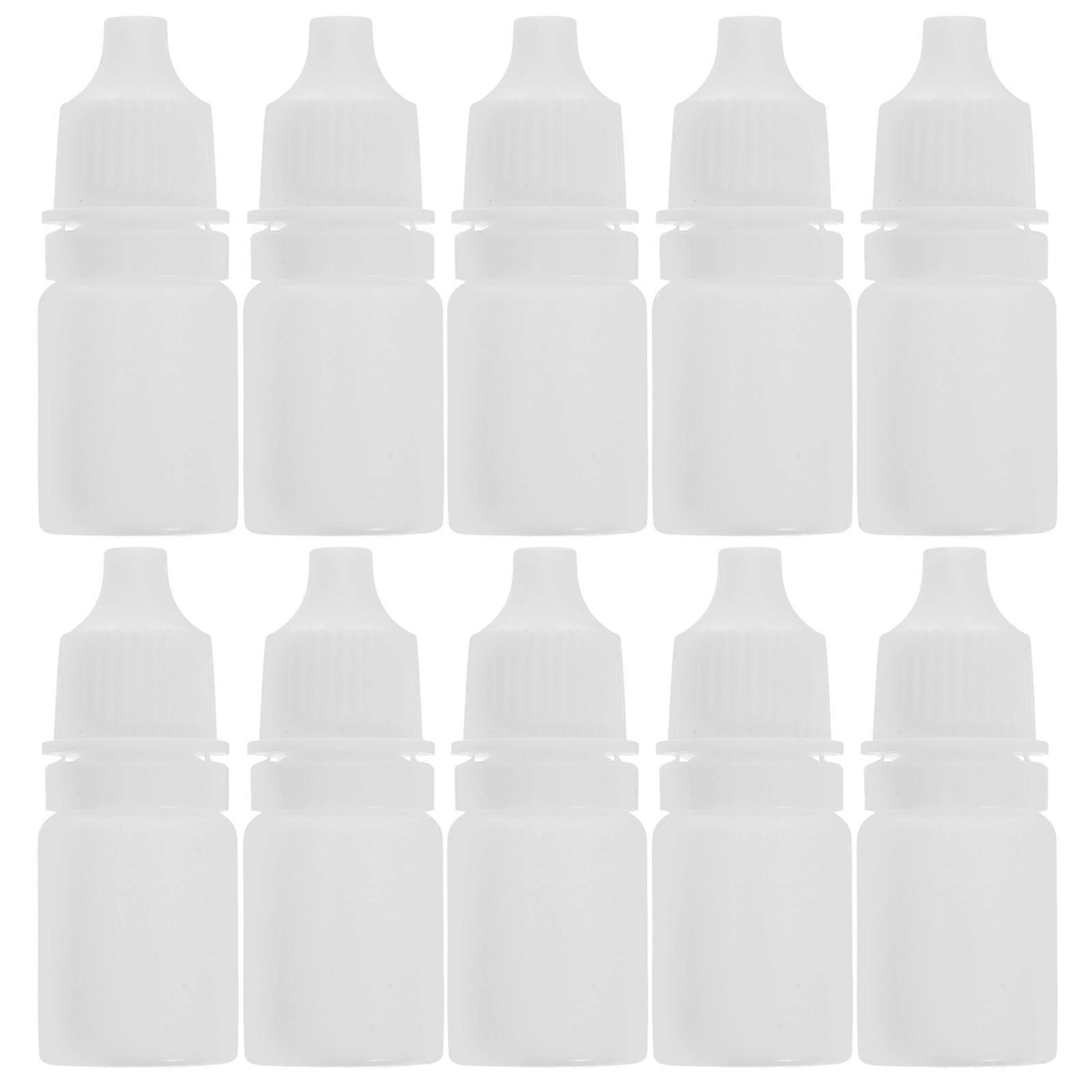 Plastic Dropper Bottle Eye Dropper Bottles for Storage Use 10Pcs White Bottles