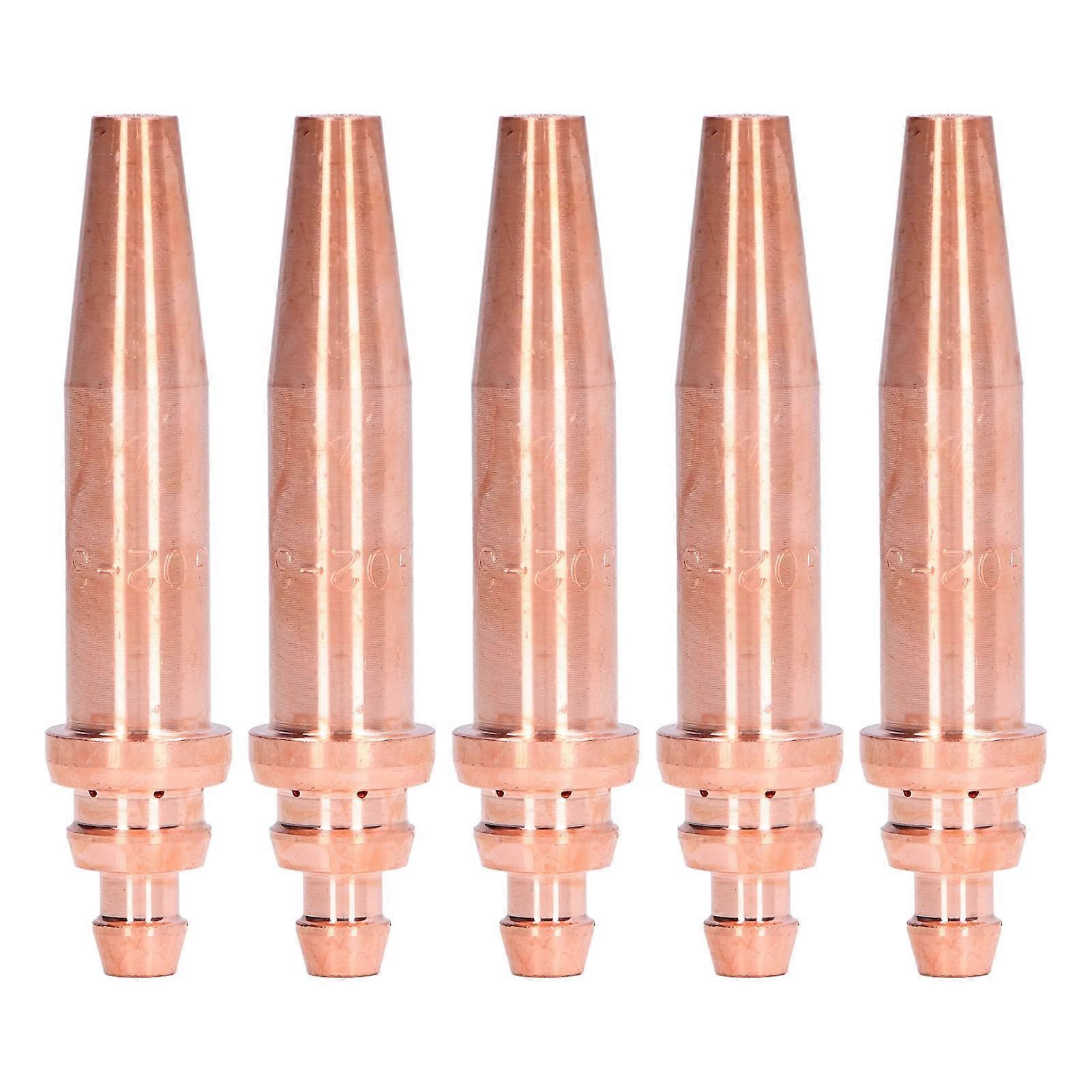 Acetylene Cutting Torch Tips Set Copper 5Pcs G023  Precision for Industrial Metal Welding