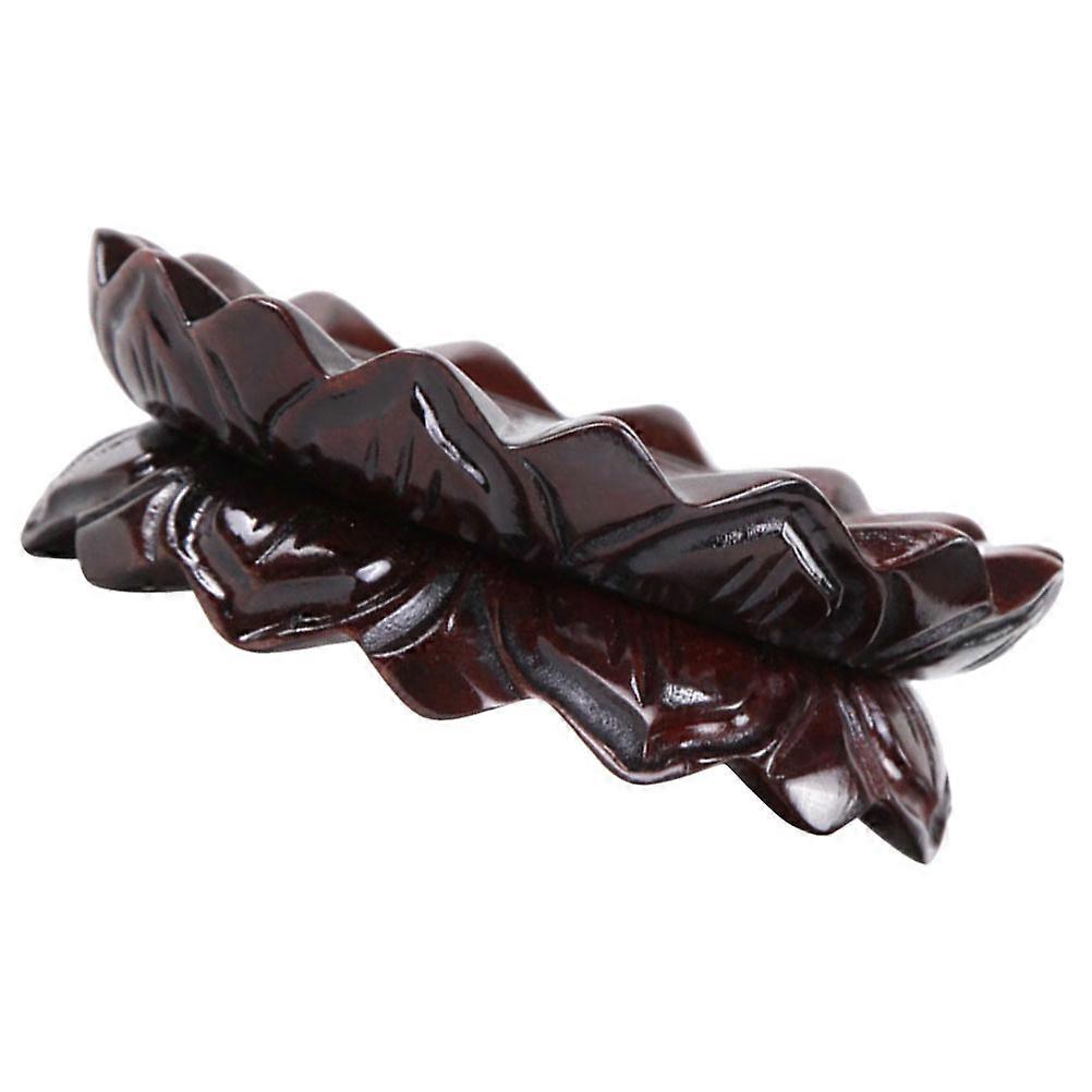 Lotus-Shaped Wood Base for Buddha Statue Display