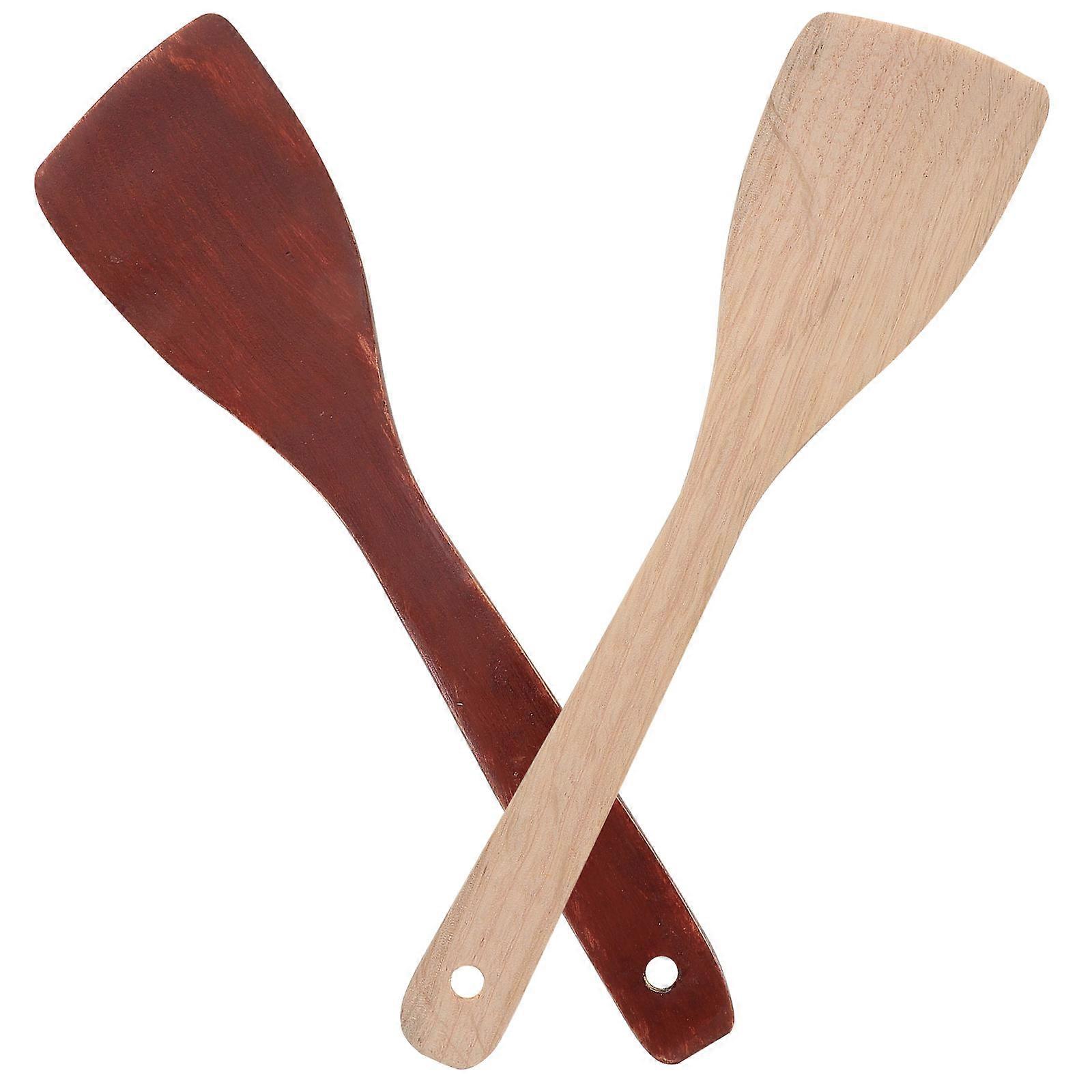 Non-Stick Spatula Wooden Kitchenware for Cooking Use 2Pcs Set