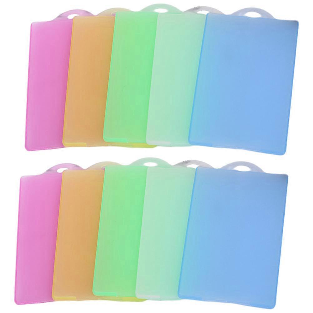 Assorted Color Name Cards Protectors for Id Cards 10Pcs Pack