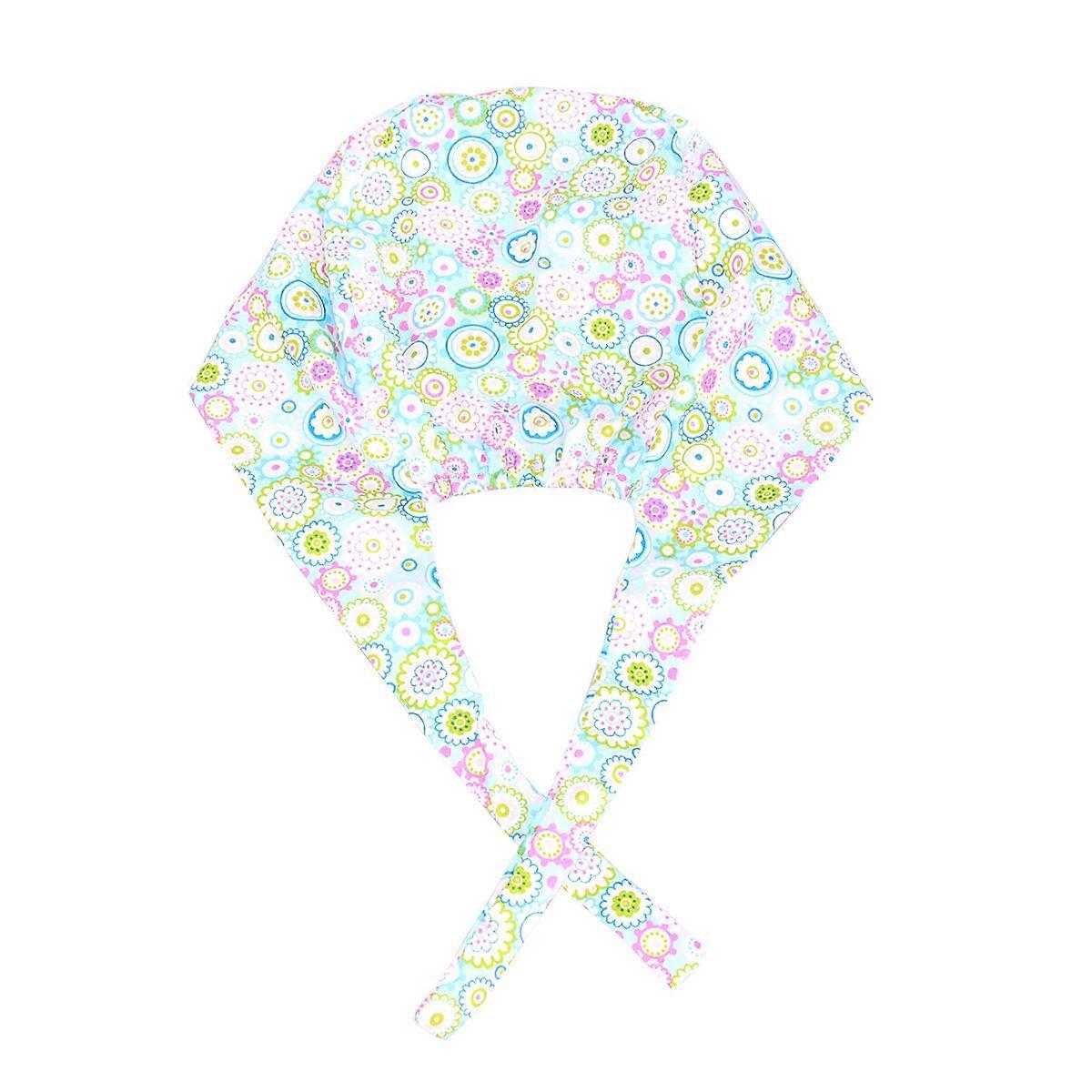 Nurse Cap Operating Room Doctor Printed Working Chemotherapy Hat 2Pcs