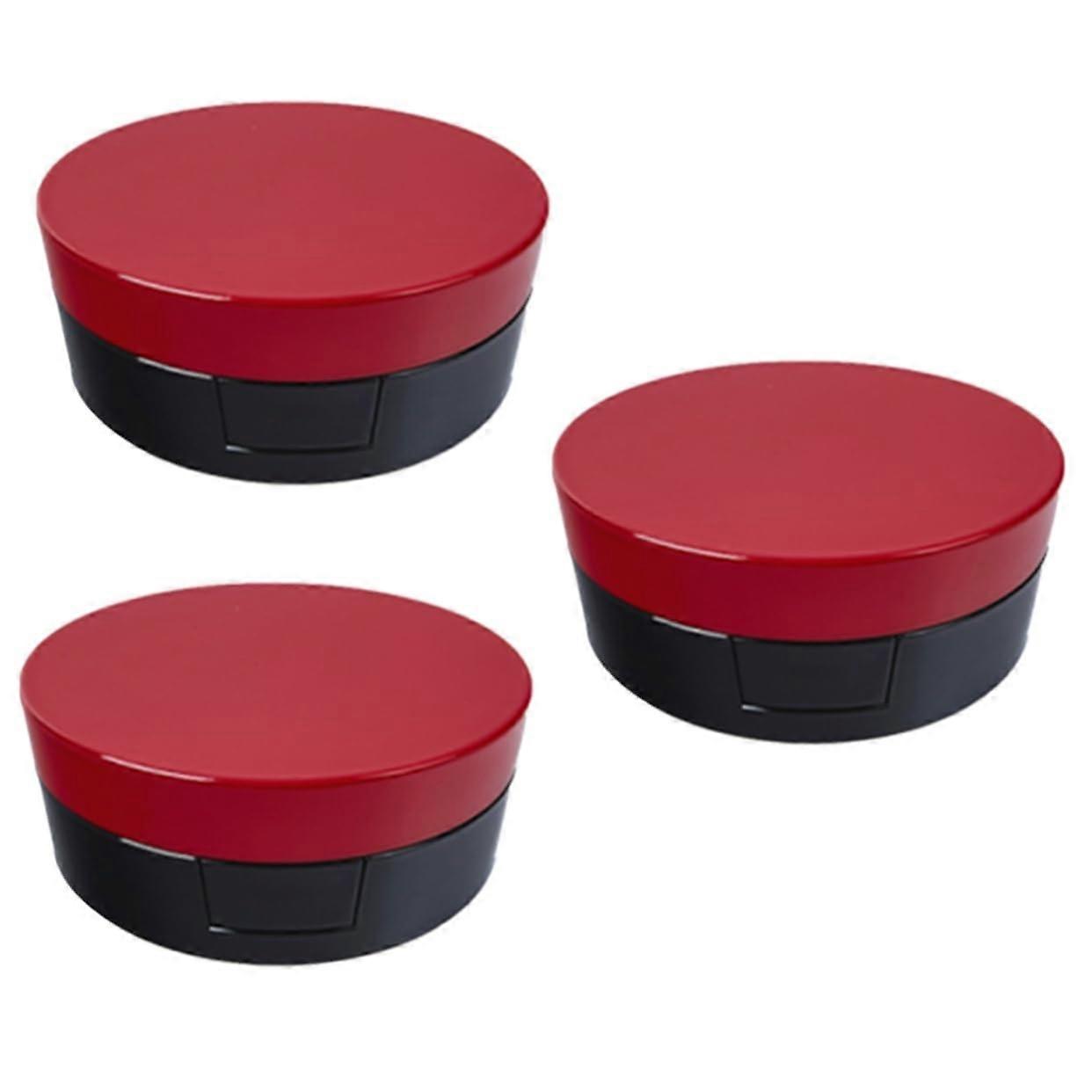 Refillable Makeup Compact with Mirror, Dual Layer Travel Powder Case for Foundation and Blush, 3pcs