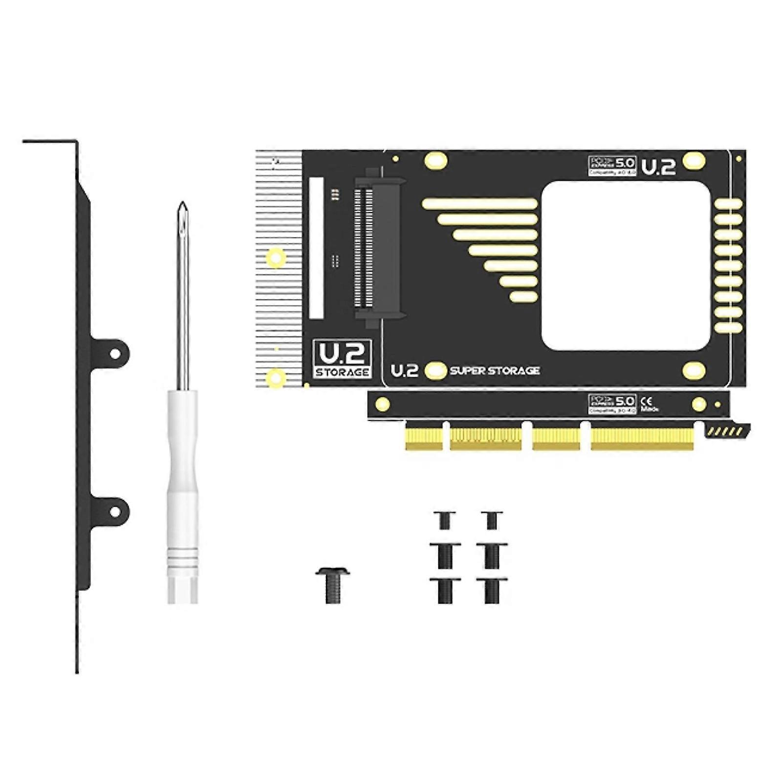 Full Height PCIe Adapter U.2 SFF 8639 Cooling Computing Application 128Gbps Expansion Card Storage Accessories Multicolor