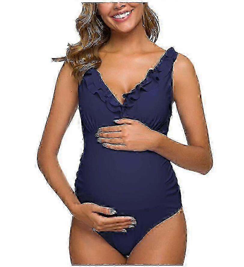 Frauen Umstand Bademode Schwanger Einteiliger Badeanzug Solide Bikinis