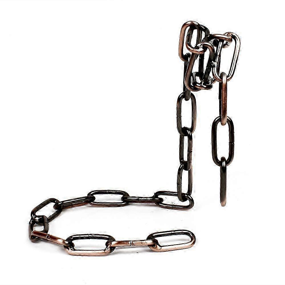 Floating Wine Rack Single Bottle Holder Stand with Handcrafted Iron Chain for Tabletop Decor