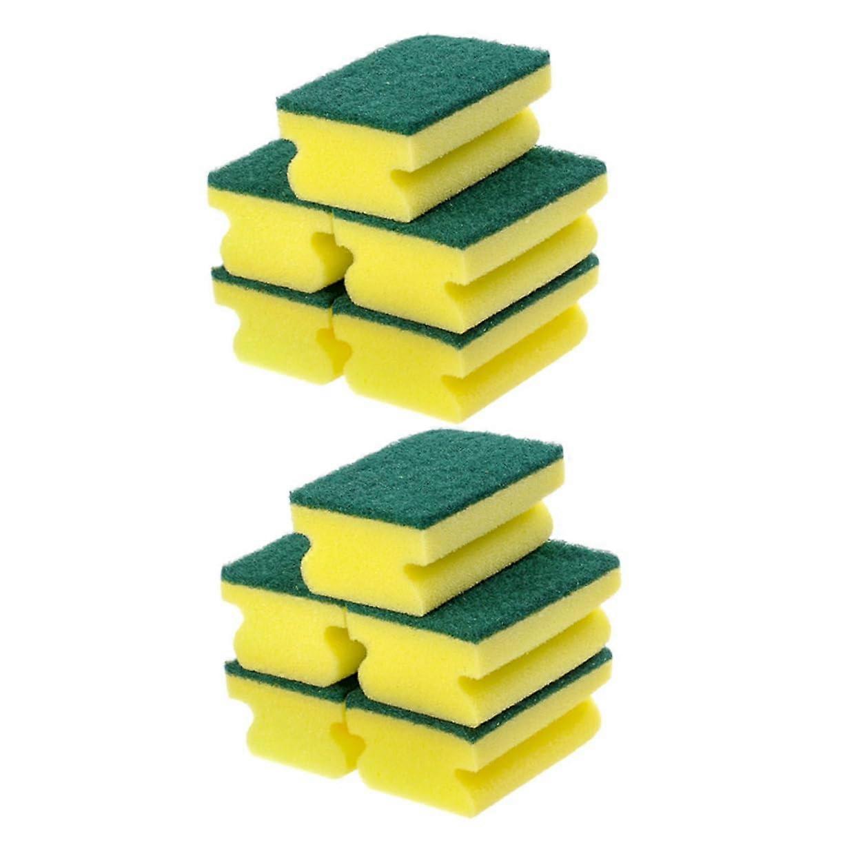 10pcs NonScratch Dishwashing Sponge Pads Set for Scratch Kitchen and Pot Cleaning