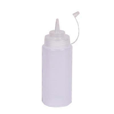 Tomato Sauce Bottle with Easy Squeeze Design, Reusable Plastic Condiment Dispenser