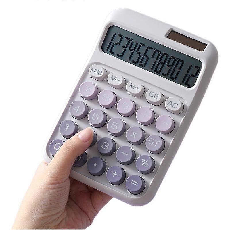 Solar Powered Basic Calculator with Large EasytoRead Display for Office and School Use