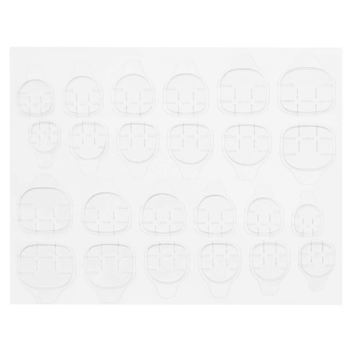16 Sheets Clear Nail Glue Sticker Sheets for Press On Nails, Double Sided Adhesive, Easy Removal