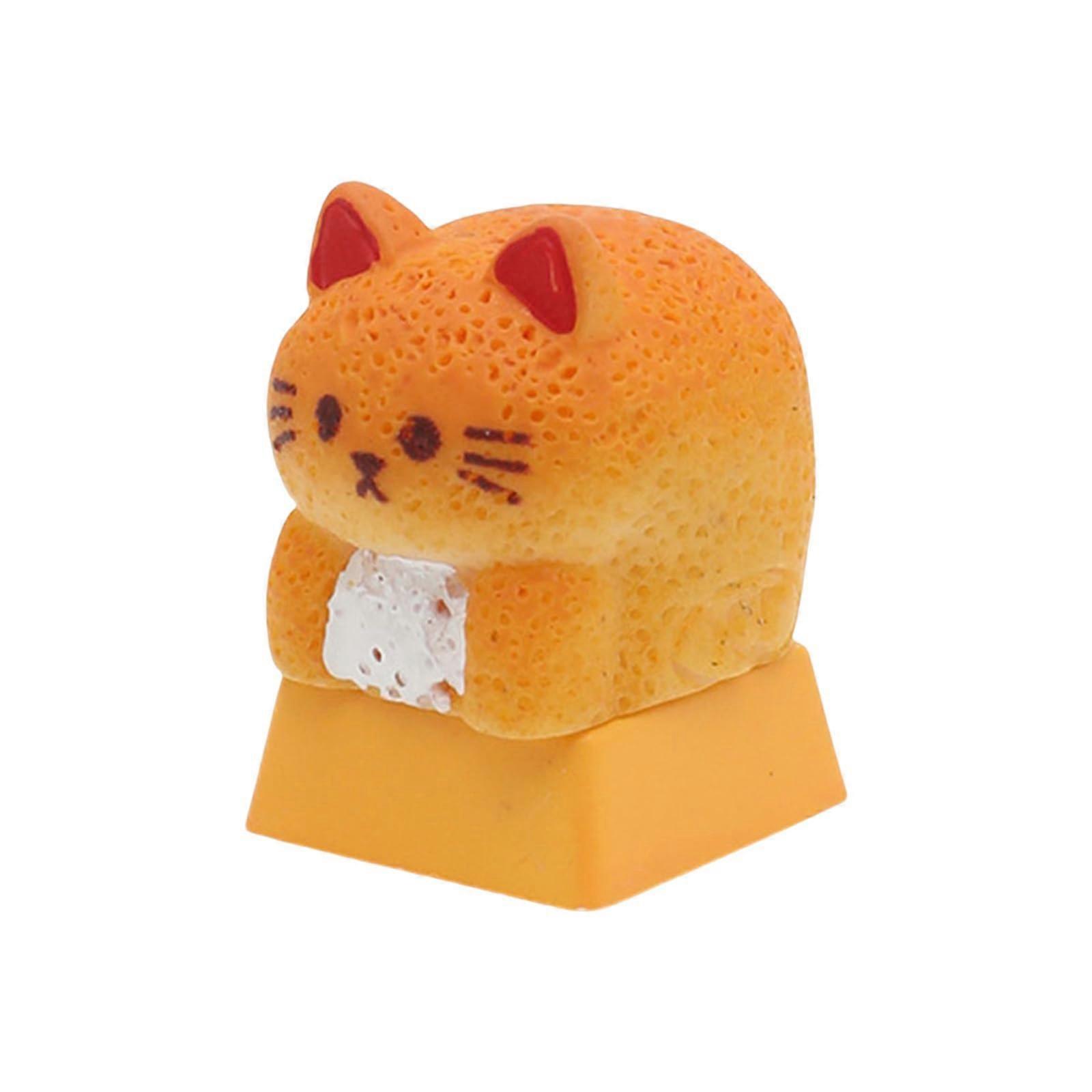 Cat Keycap 3D Kitten Bread Design Durable Resin Keycap for Mechanical and Gaming Keyboard
