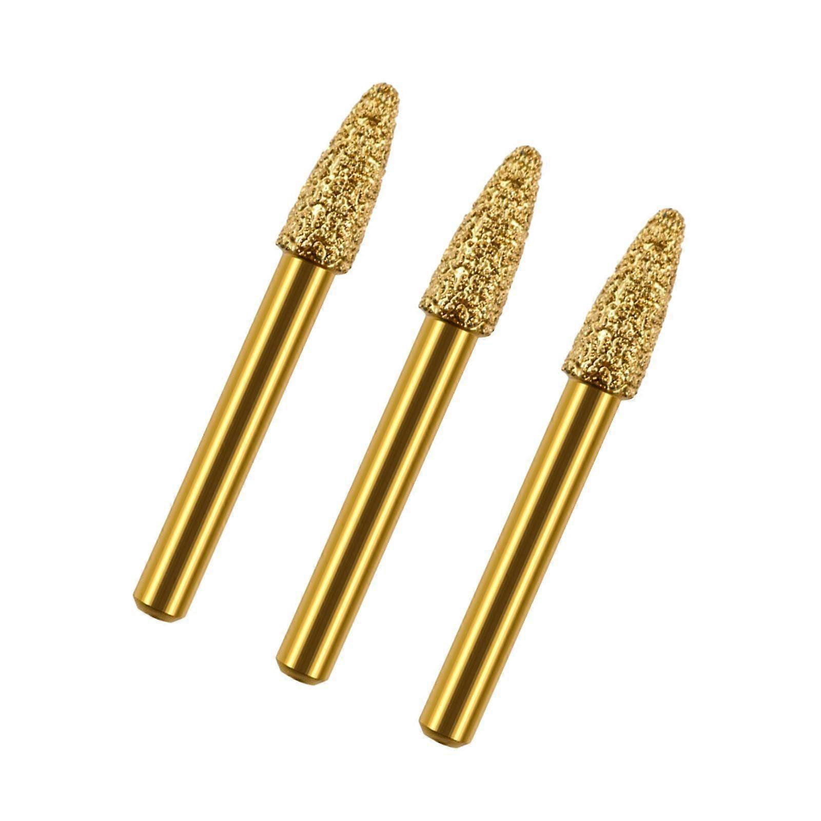 3 Pieces Grinding Bits Grinding Mounted Point Warhead Body Shape,Carving Bits,