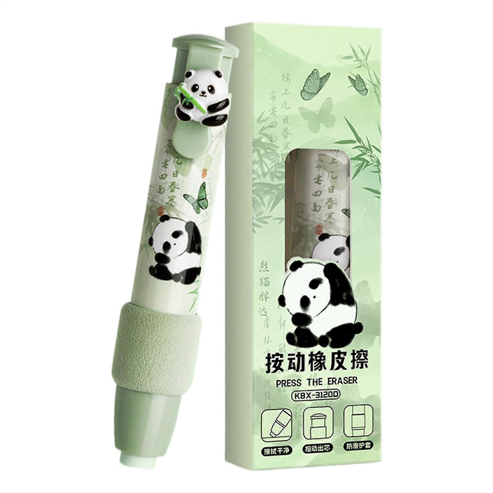 Retractable Eraser with PushButton and Ergonomic PenStyle Grip, Smudge Click Eraser for Students