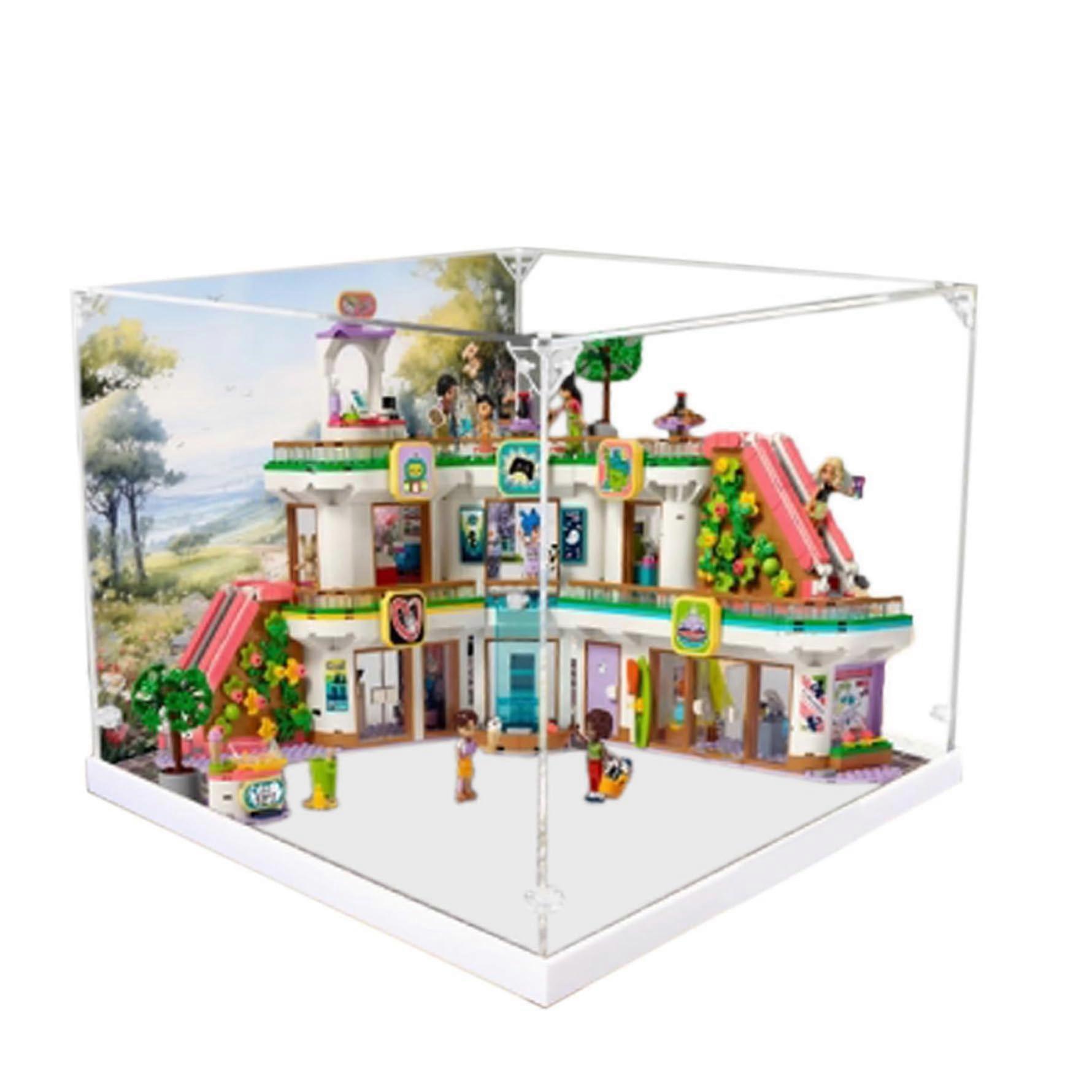 Acrylic Display Case for  42604 Heartlake Mall, Clear Dustproof Box with Secure Model Storage