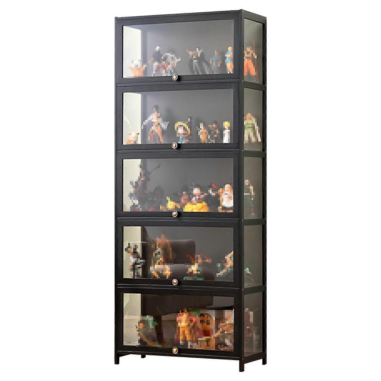 Large Acrylic Display Case Cabinet with Dustproof MultiTier Storage and Clear View Doors 70cm