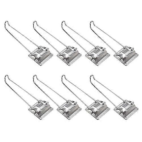 8 Pack Chrome Folding Table Leg Hinges, Durable Rustproof Space Saving Design for DIY Furniture