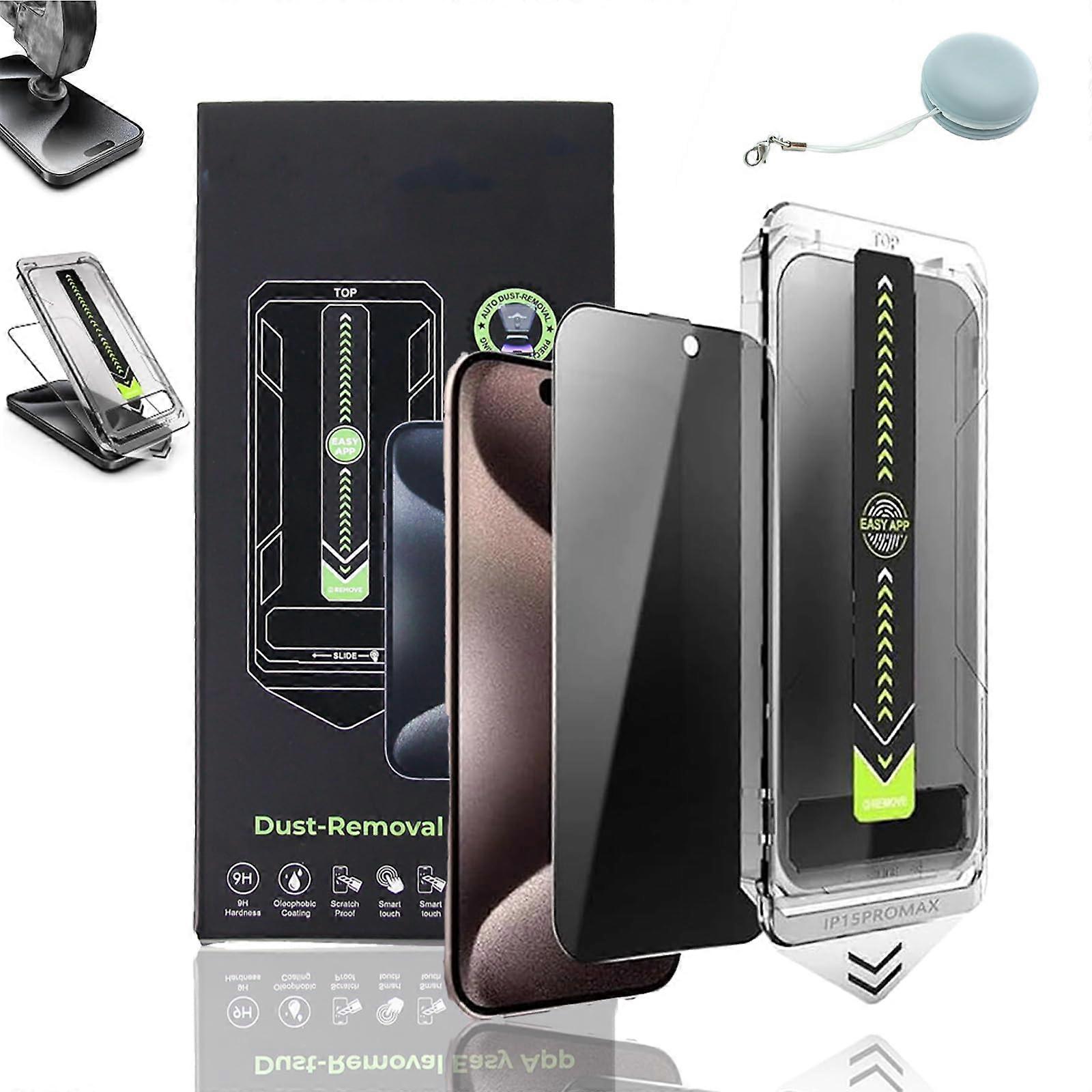 Privacy Screen Protector for iPhone 12 Pro, Tempered Glass with Easy Installer and Anti Peeping