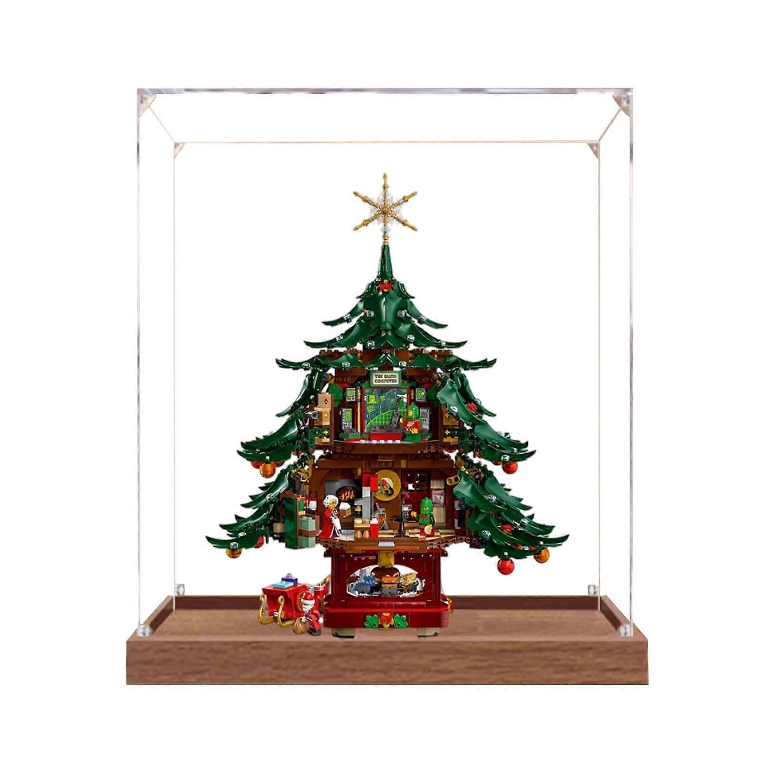 Acrylic Display Case for  41843 Christmas Tree, Dustproof UV Protection, Transparent 2mm Panel