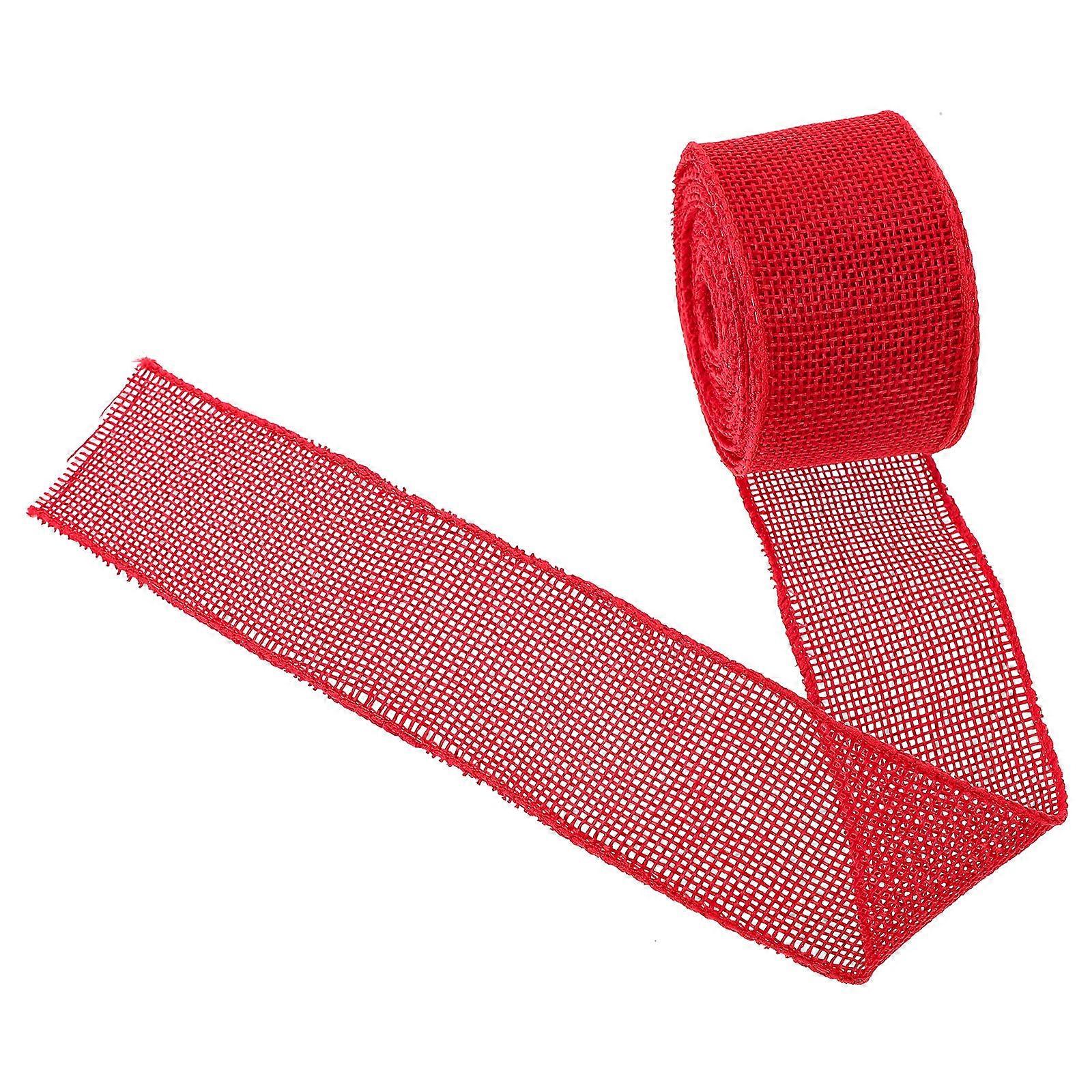 DIY Decorative Ribbon Red Polyester for Party Gift Wrapping 1 Roll