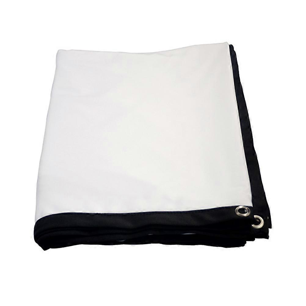 Projector Screen 100 Inch Foldable for Home Use 4Pcs White Polyester