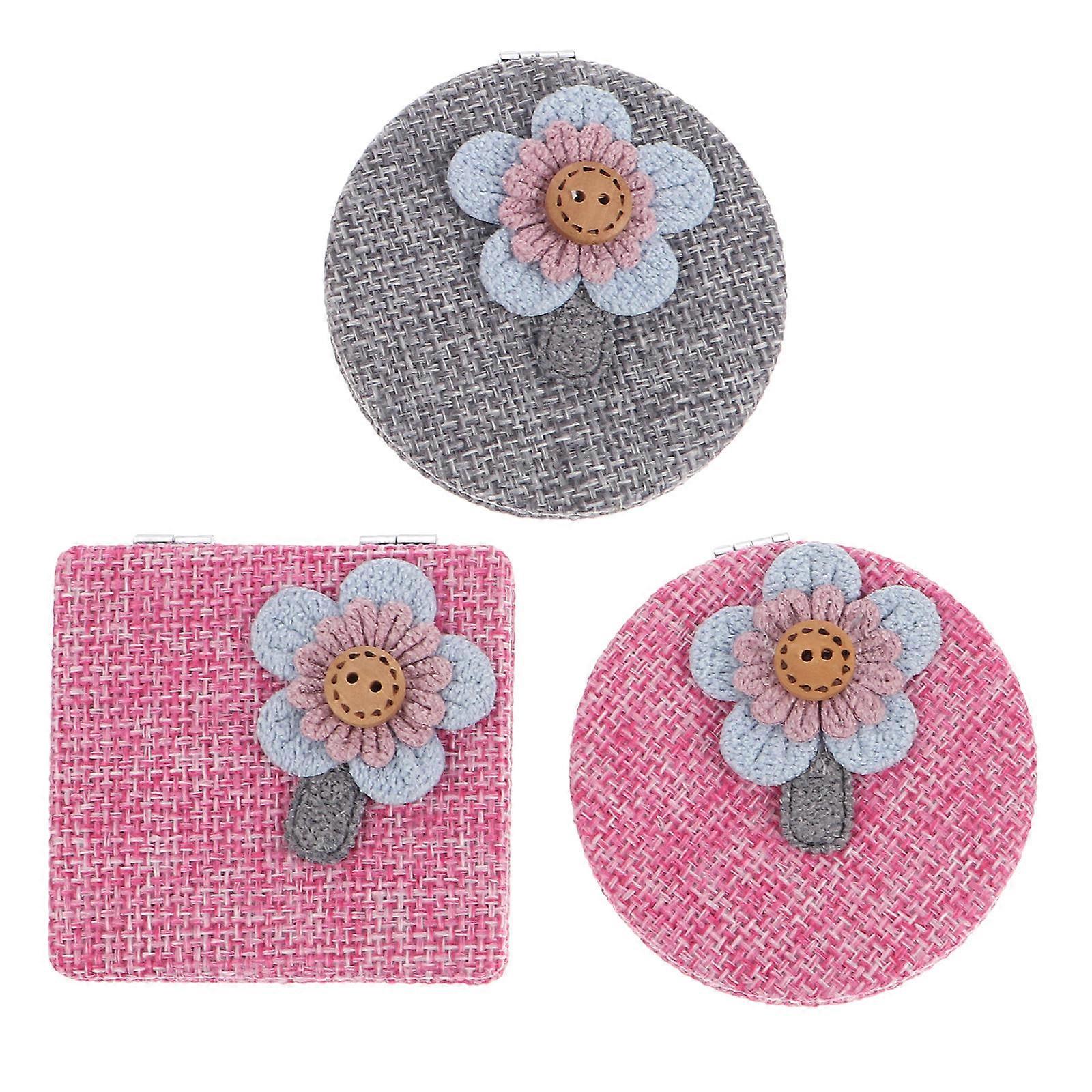 Practical Makeup Mirror Chemical for 3Pcs Foldable Desktop Mirror