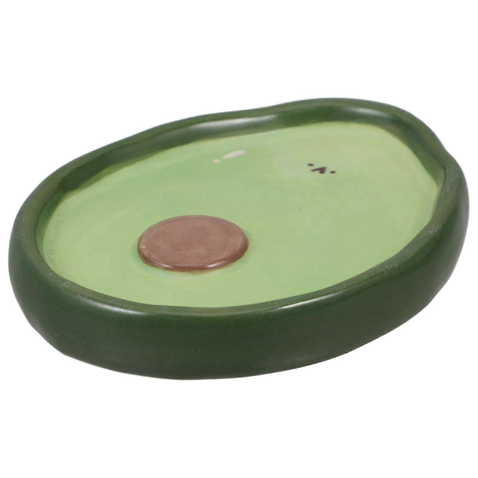 Avocado Flavored Ceramic Serving Tray for Appetizers Multi Color Dish