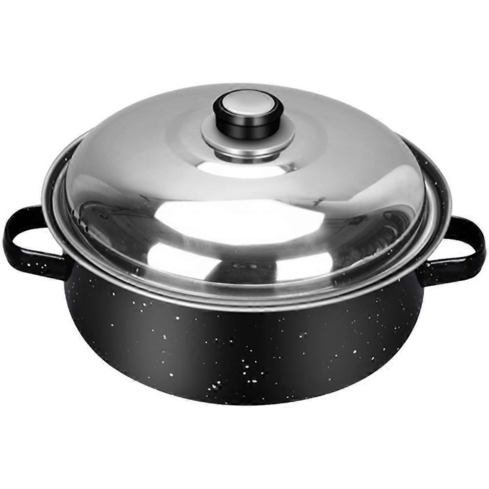 Household Roasting Pot With Enamel Material For Restaurant Use Multi-Function Roasting And Even Heating 1 Set